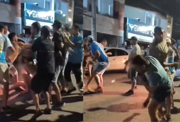 Briga generalizada foi registrada do lado de fora do estádio após o término da partida em Belém; ainda não há informações oficiais sobre a motivação do confronto.