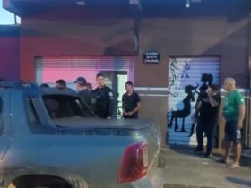Polícia Militar esteve no local do crime.
