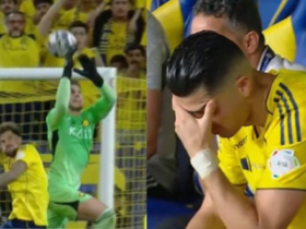Cristiano Ronaldo desesperado com falha do goleiro brasileiro Bento