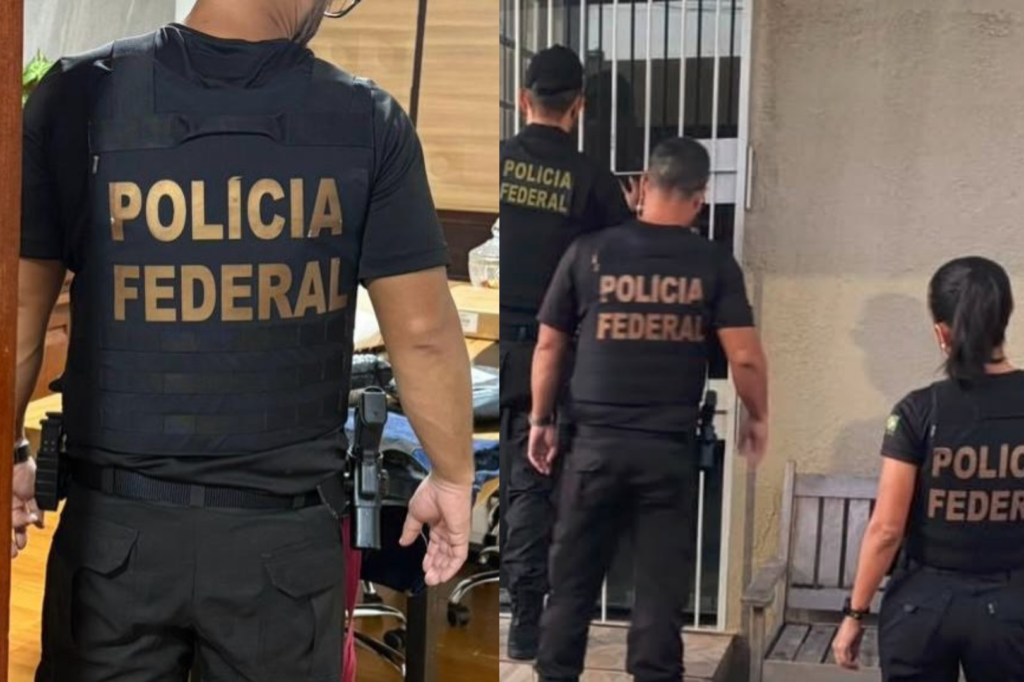 Agentes da PF deflagrando operação no Pará