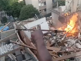 Morador registra destruição causada pela explosão