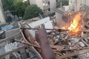Morador registra destruição causada pela explosão