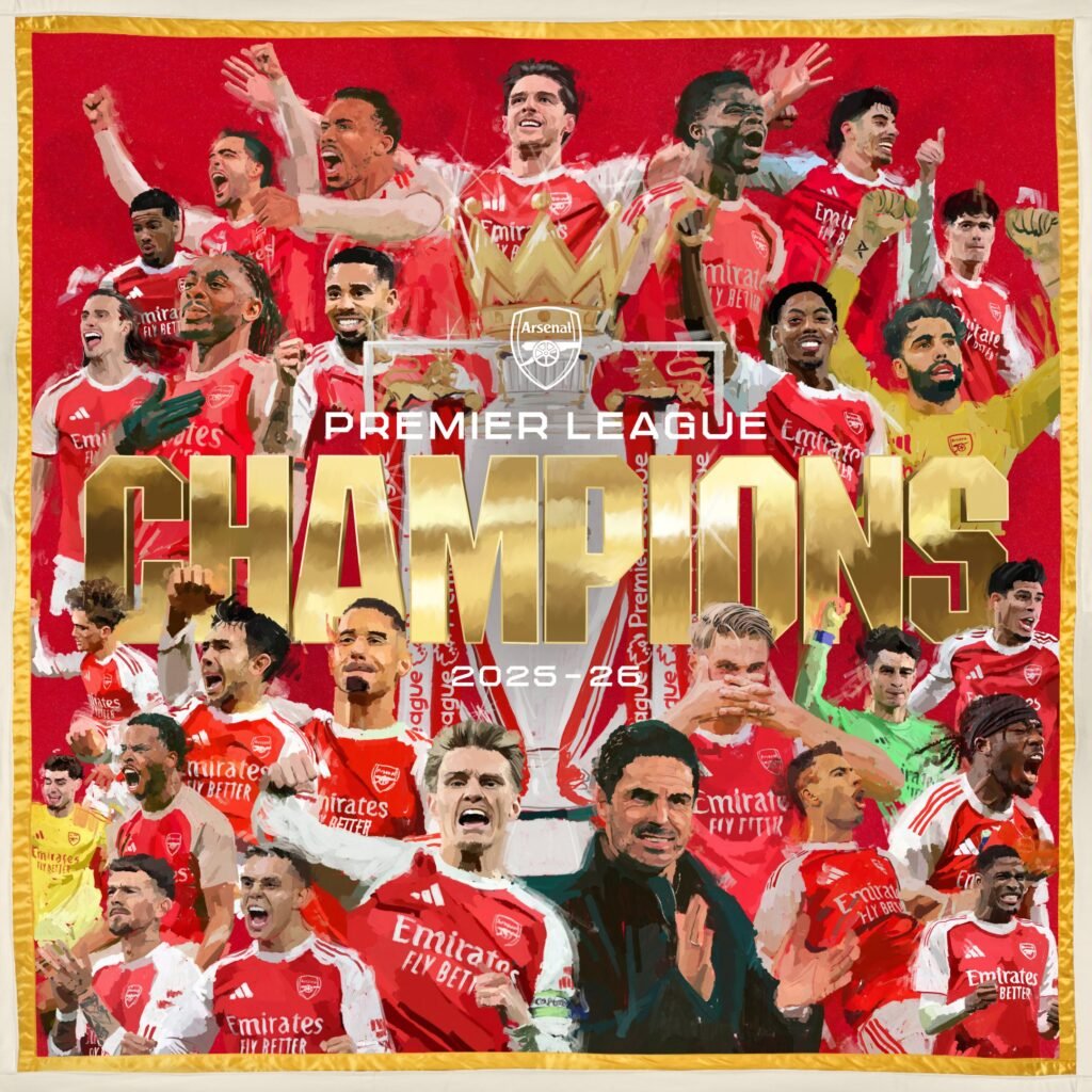 Arsenal é campeão inglês após 22 anos de jejum