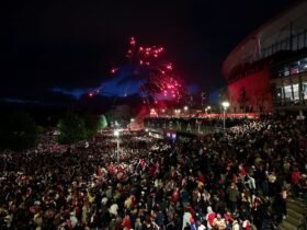 Festa da torcida do Arsenal em Londres