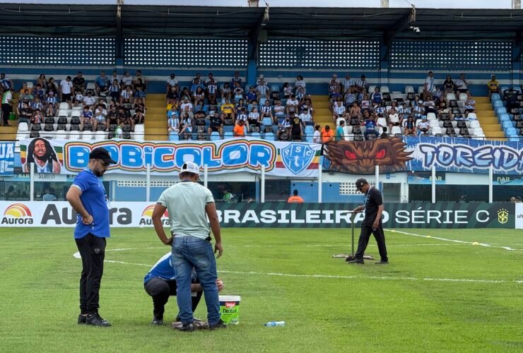 Gramado da Curuzu recebe "últimos reparos" antes de Paysandu x Anápolis