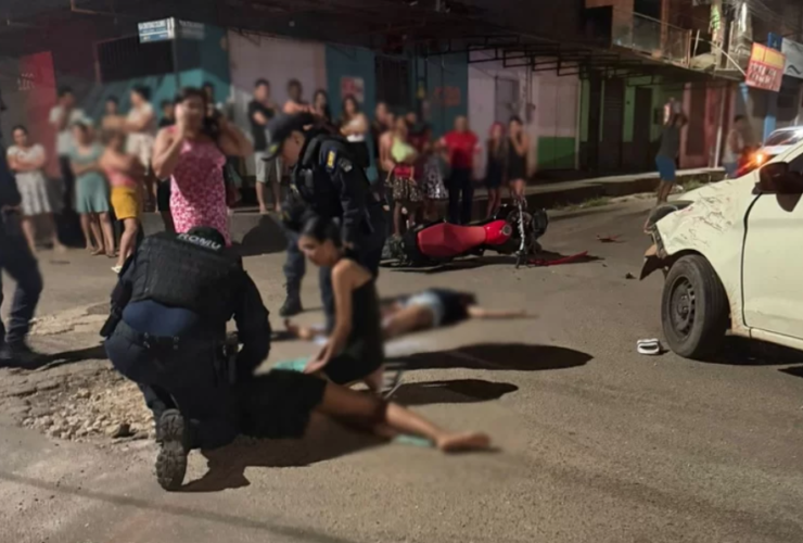 Perseguição policial acaba em acidente em Itaituba.