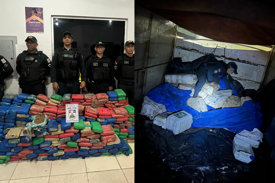 PM apreende meia tonelada de drogas no Pará.
