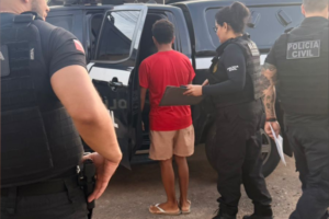 Imagens da prisão do suspeito em Barcarena.