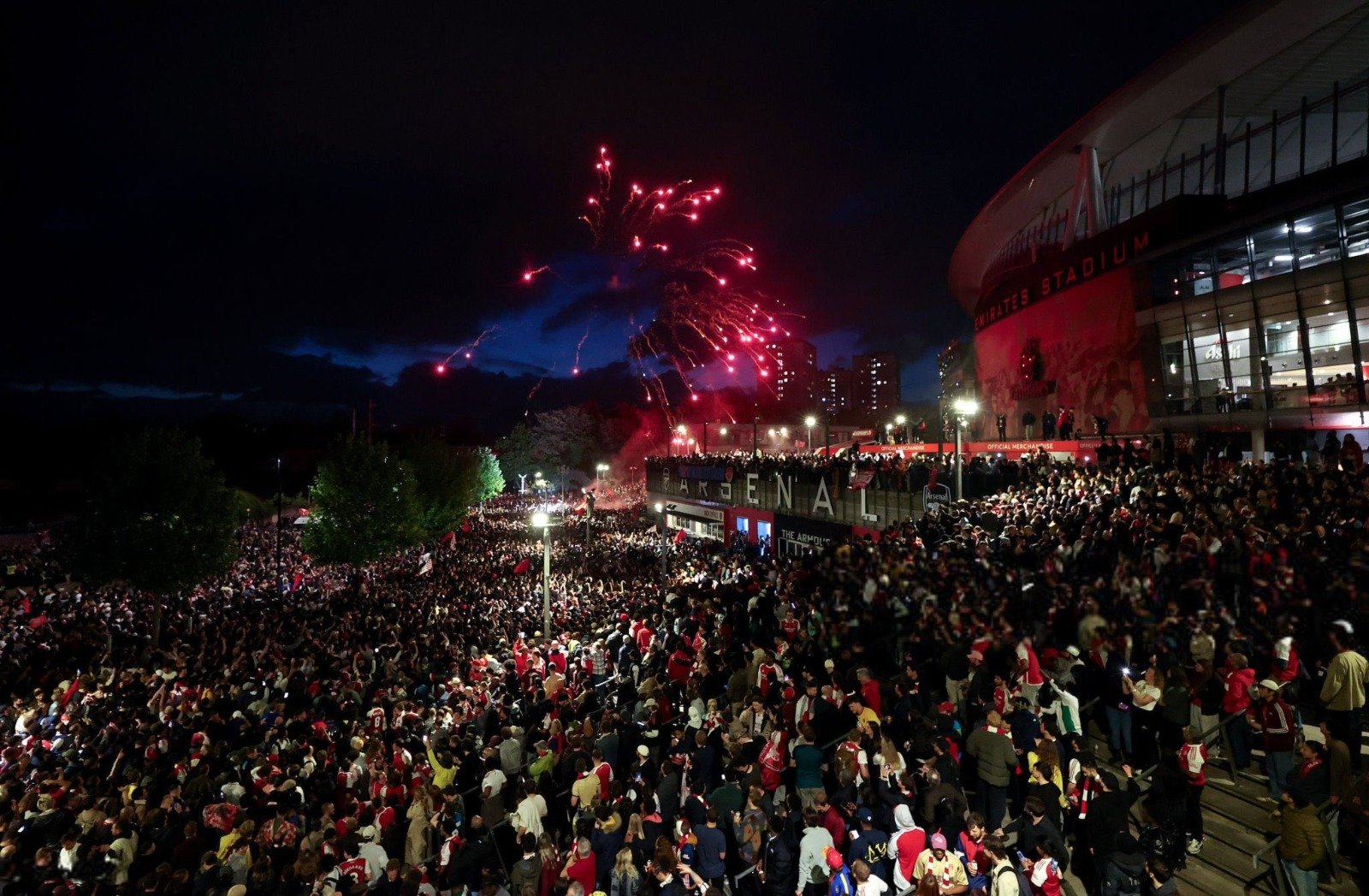 Festa da torcida do Arsenal em Londres