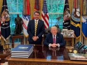 Flávio Bolsonaro e Donald Trump