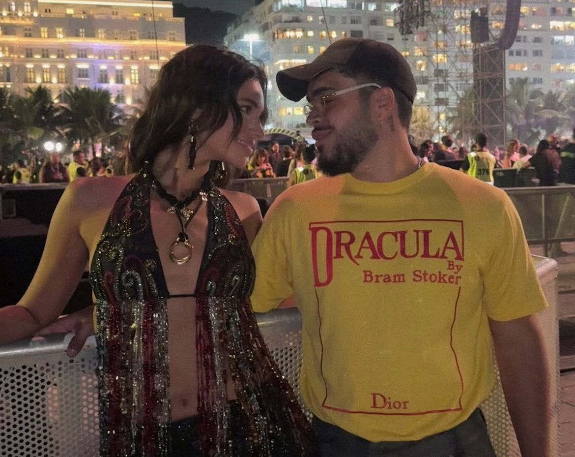 Alane e Francisco curtiram juntos o show da cantora colombiana.