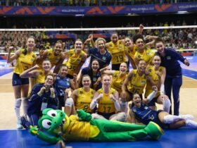 Seleção supera interrupção por queda de energia no Ginásio Nilson Nelson e inicia campanha com vitória por 3 sets a 1.