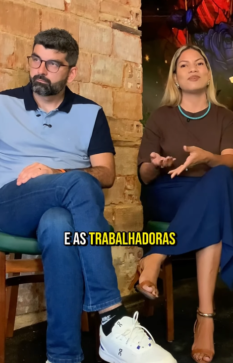 Lívia Noronha e Daniel Santos durante evento promovido pelo partido Cidadania, em Ananindeua