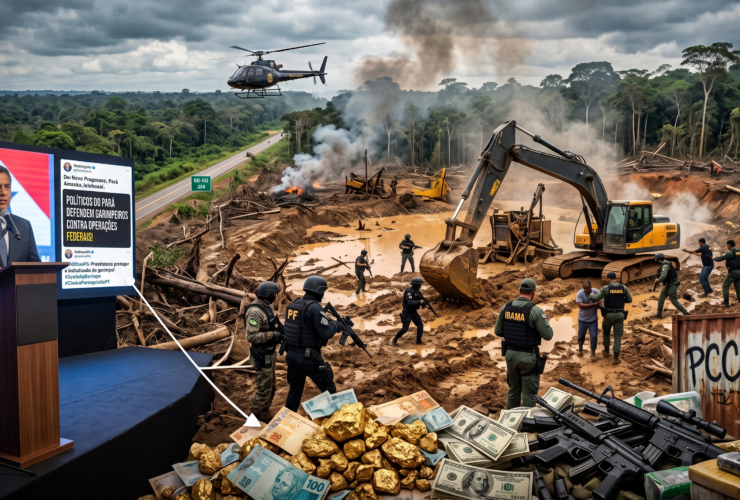 Garimpo ilegal em Novo Progresso mostra avanço do PCC e do Comando Vermelho na Amazônia durante operações da Polícia Federal e órgãos ambientais.