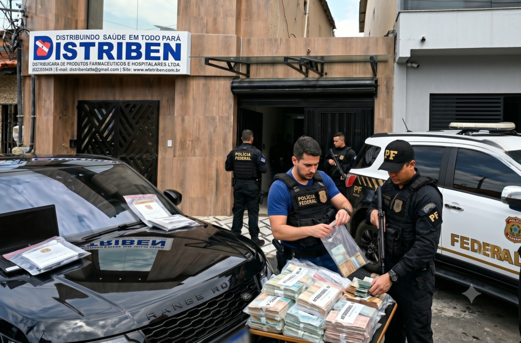 Foto da fachada da Distriben, empresa investigada e que teve um dos seus sócios preso pela PF
