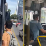 As imagens foram registradas por passageiros do coletivo e o episódio teria ocorrido após a saída do coletivo do Terminal de São Brás.