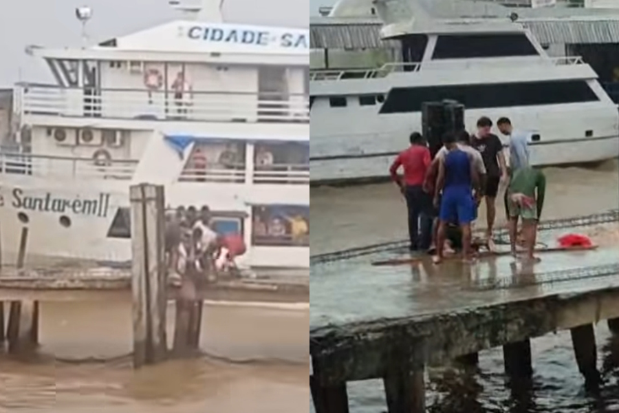 A vítima teria sido atingida por um fio elétrico e caído no rio após o ocorrido.