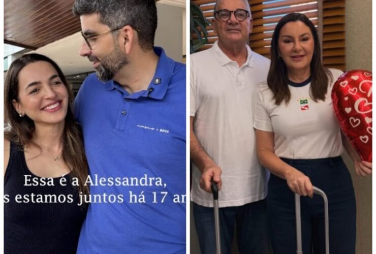 Montagem com as fotos dos casais: Alessandra Haber e Daniel Santos e de Hana O marido da vice-governadora do Pará, Hana Ghassan, José Roberto Tuma da Ponte.
