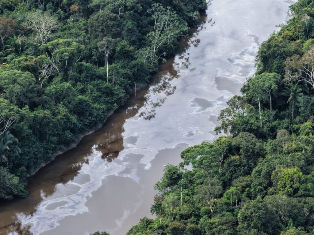 Carga de óleo tomba e contamina rio no Pará; PRF apura crime ambiental
