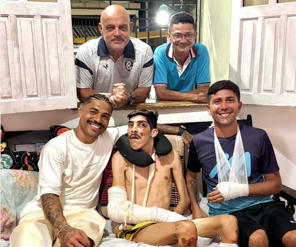 A visita aconteceu de forma discreta e não foi divulgada previamente pelo atleta, surpreendendo familiares e amigos de Pampam.