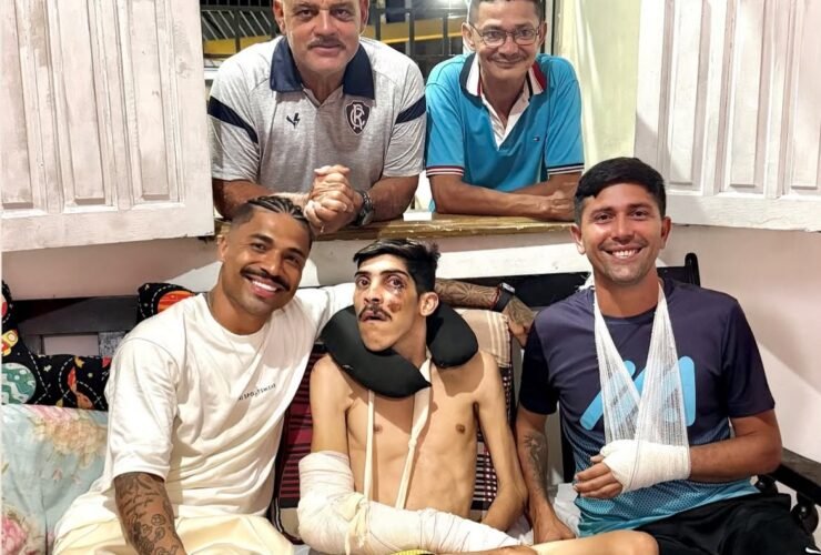 A visita aconteceu de forma discreta e não foi divulgada previamente pelo atleta, surpreendendo familiares e amigos de Pampam.