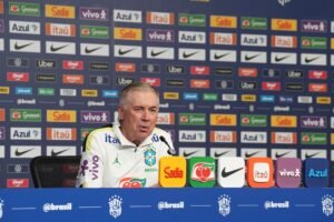 Carlo Ancelotti durante entrevista coletiva pela Seleção Brasileira em Nova Jersey