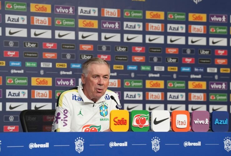 Carlo Ancelotti durante entrevista coletiva pela Seleção Brasileira em Nova Jersey