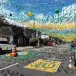 Moradores da Cremação transformaram a Travessa Três de Maio com pinturas e bandeirinhas em homenagem à Seleção Brasileira.