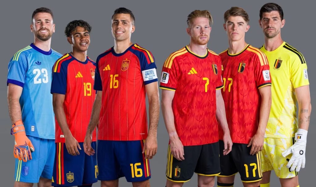 Quartas da Copa: Espanha e Bélgica travam duelo decisivo nesta sexta-feira (10)