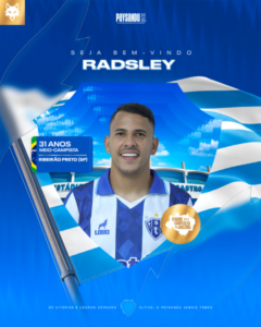 Paysandu anuncia Radsley para reta decisiva da Série C