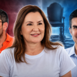 Montagem com as fotos de Daniel Santos, Hana e Helder Barbalho.