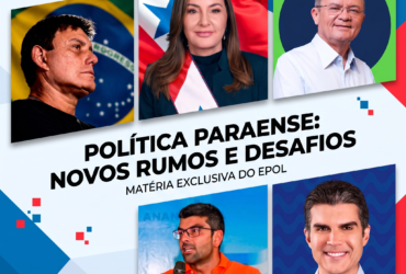 Montagem com fotos de Daniel Santos, Helder Barbalho, Hana, Zequinha Marinho e Éder Mauro