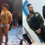 Na imagem em destaque, a vítima e o suspeito preso pela PM