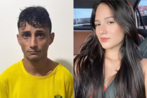 Na imagem em destaque, o suspeito João Pedro e a vítima Dayse Diniz