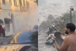 Na imagem em destaque, os impactos do terremoto