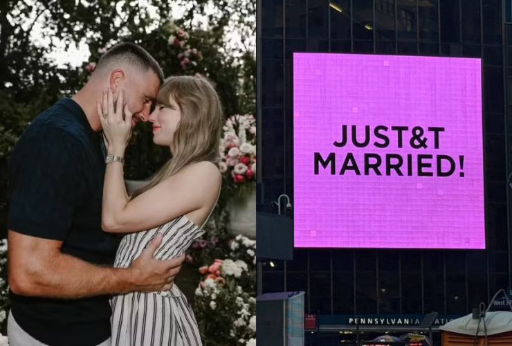 Na imagem em destaque, Taylor Swift e Travis Kelce