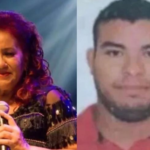 Na imagem em destaque, a cantora Cleide Moraes e o acusado Victor Hugo Morais