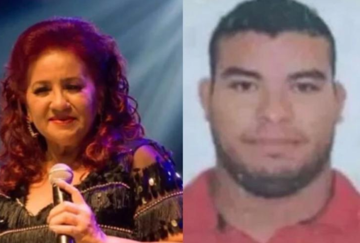 Na imagem em destaque, a cantora Cleide Moraes e o acusado Victor Hugo Morais