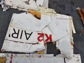 Na imagem em destaque, os destroços do avião encontrado.