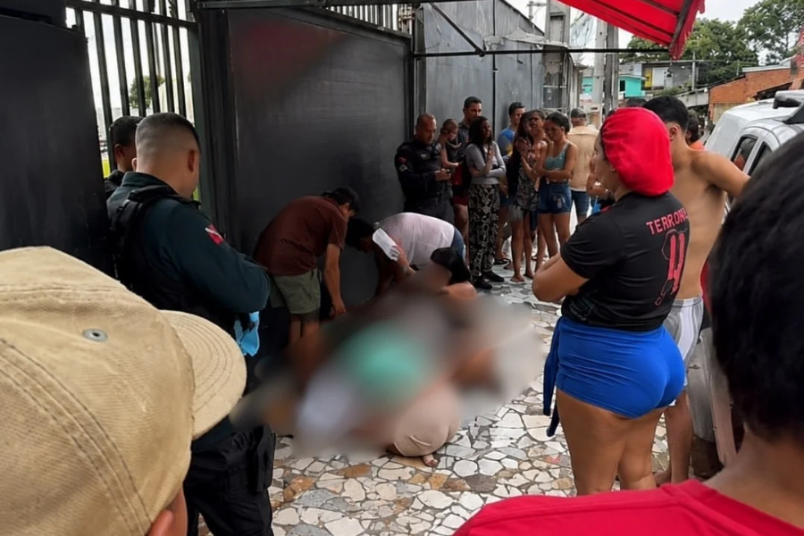 Na imagem em destaque, a cena do crime em Icoaraci