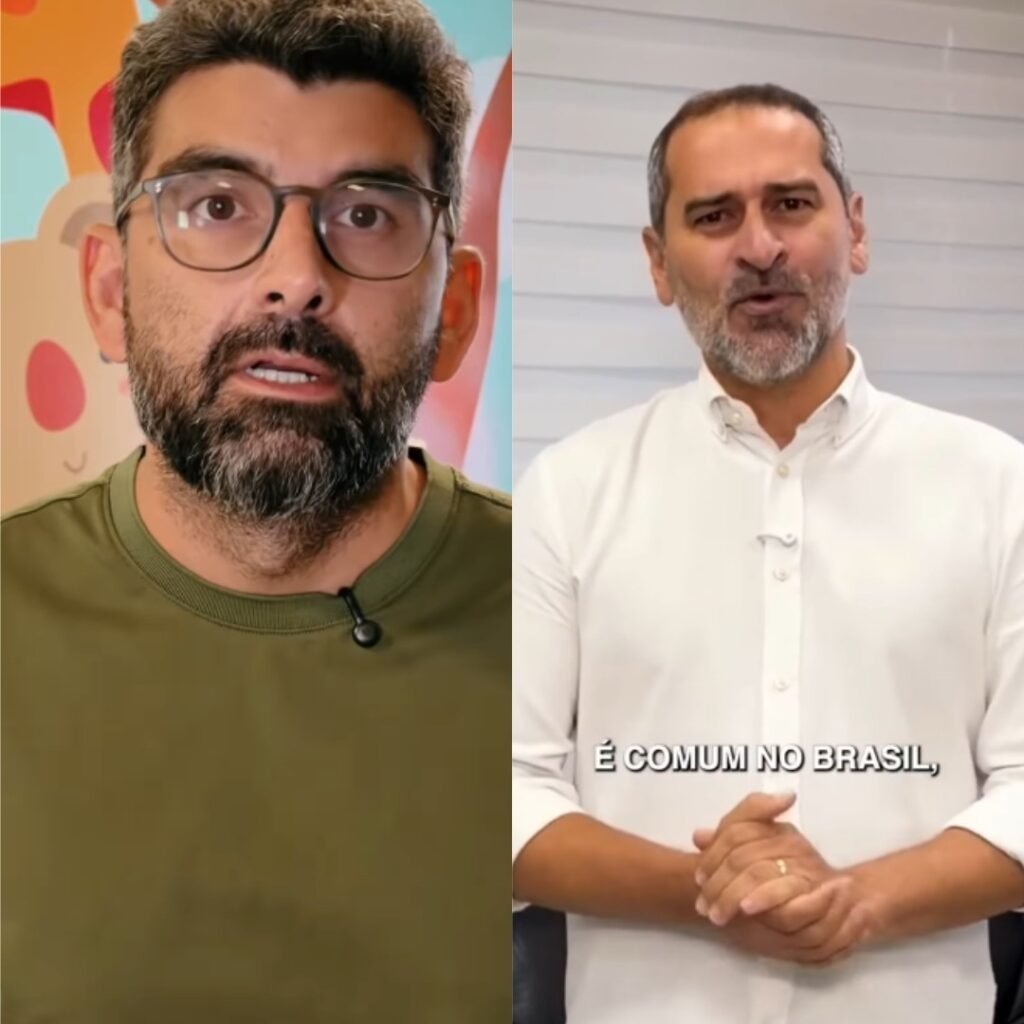 Montagem com as fotos do ex-prefeito de Ananindeua e pré-candidato ao governo do Pará, Daniel Santos e de Ualame Machado, secretário de Educação do Pará.