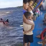 Na imagem em destaque, momentos do naufrágio em Santarém
