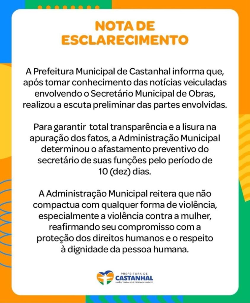 imagem compartilhada na web pela prefeitura de castanhal