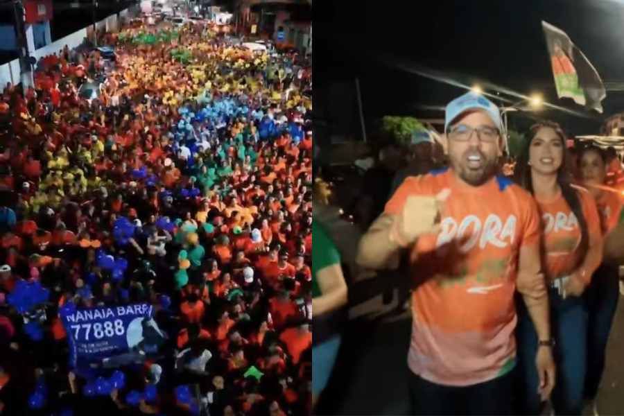 Hugo Ataíde e Daniel Santos em montagem sobre a reutilização de imagens da campanha eleitoral de 2024