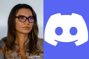 primeira-dama janja e logo do discord