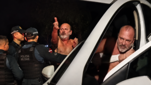 Márcio Ponte durante abordagem da Polícia Militar em Mosqueiro