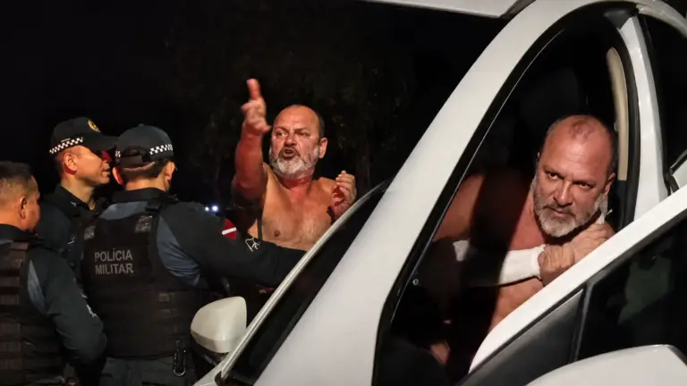 Márcio Ponte durante abordagem da Polícia Militar em Mosqueiro