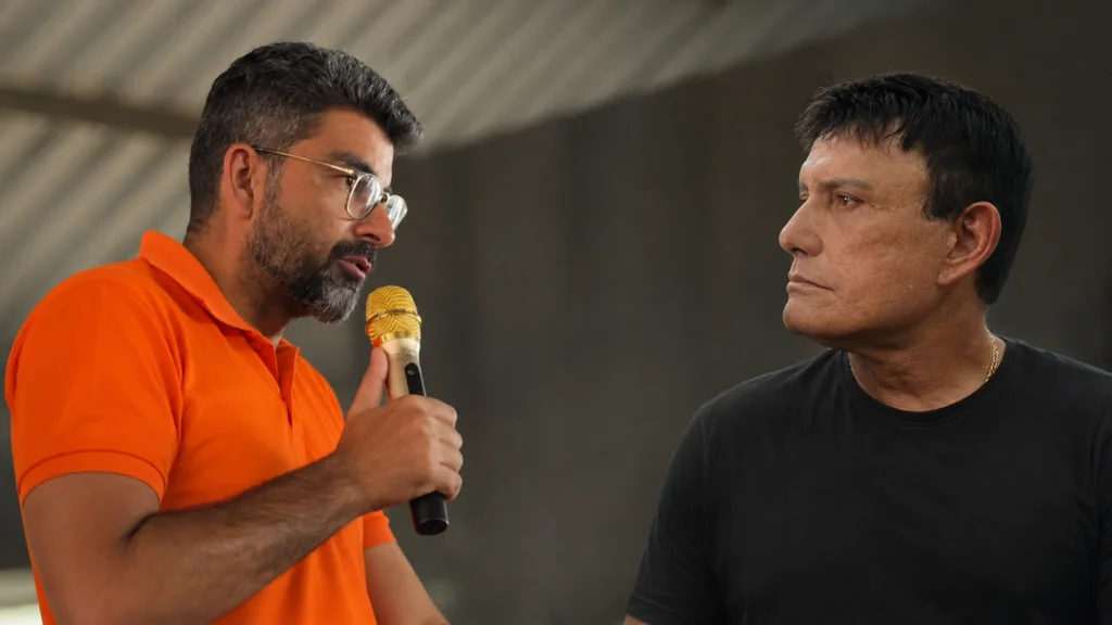 Éder Mauro, Daniel Santos e Zequinha Marinho em montagem sobre a unidade da direita no Pará