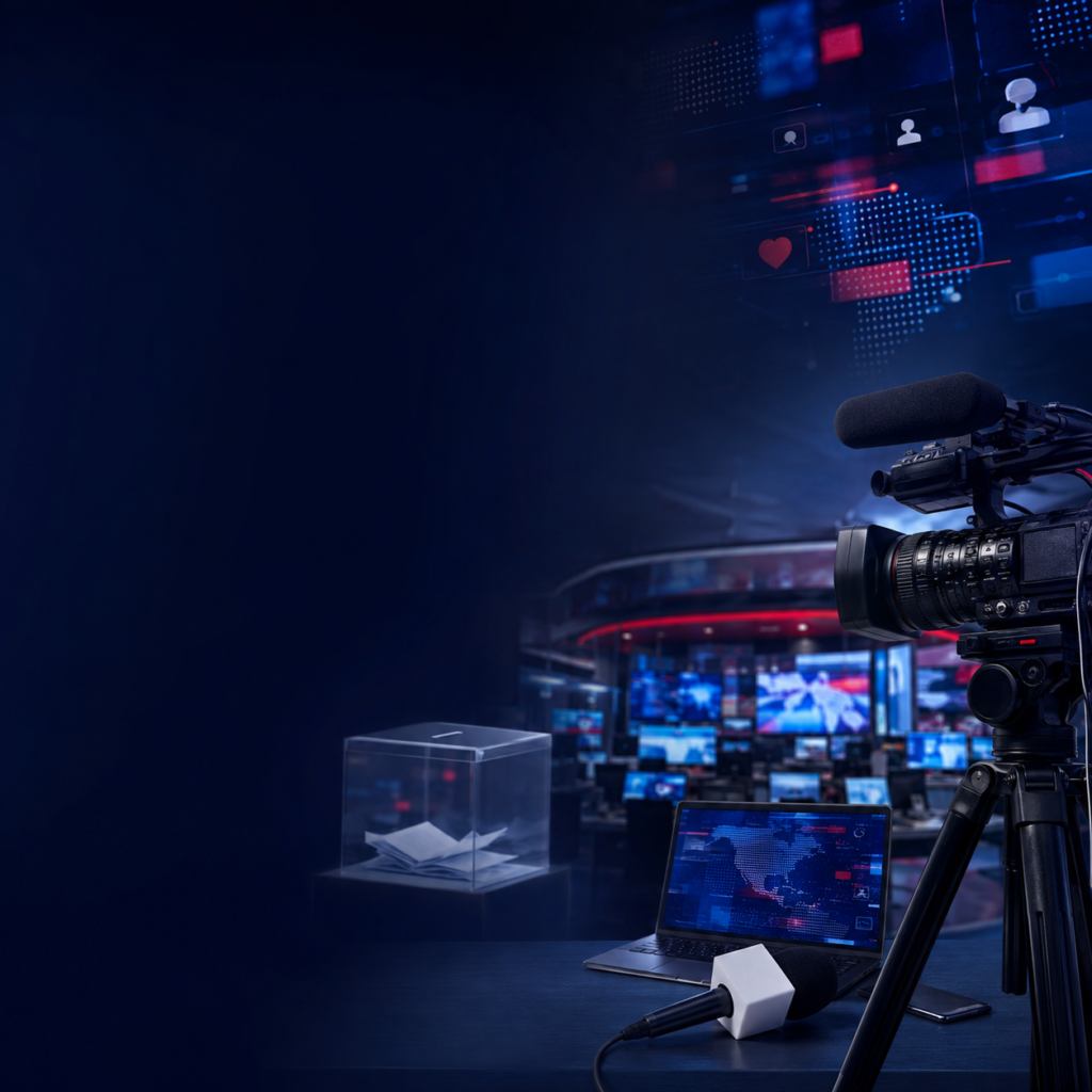Capa sobre imprensa independente e democracia com as marcas do EPOL e da TVC Pará