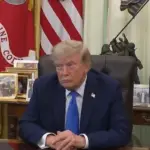 Na imagem em destaque, o presidente Donald Trump